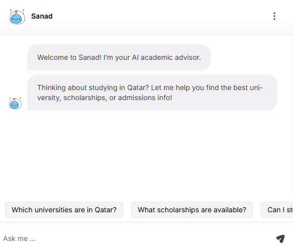 SANAD AI Chatbot
